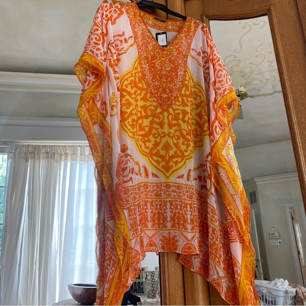 NWT | Eva Zissu Design Kaftan | OS (orange multi)